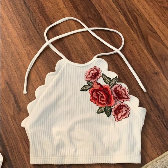 Tops - Rose halter top